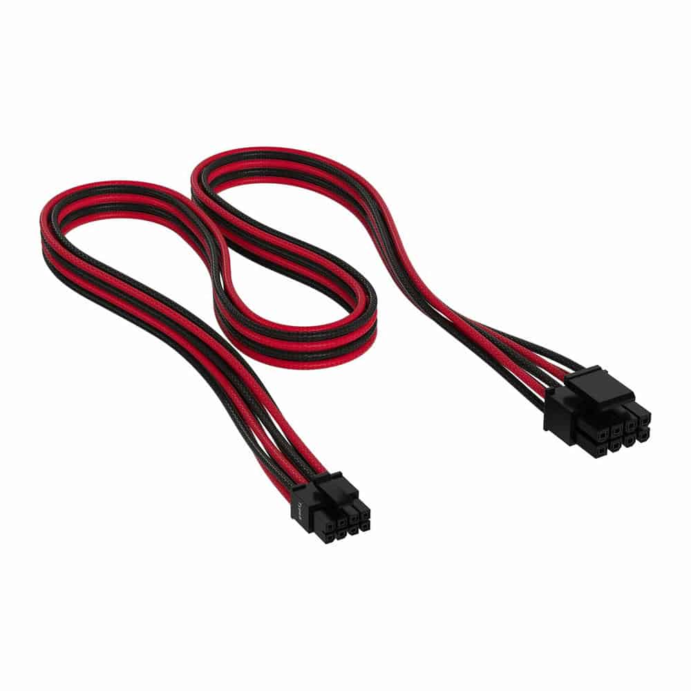 (image for) Corsair Premium Black/Red Individually Sleeved EPS12V Type-5 CPU Cable